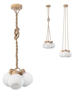 Luster na lanku LOOMIS 3xE27/15W/230V 130 cm béžová/dub