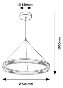 Rabalux 72471 - LED stmievateľný luster na lanku RIVONA LED/24W/230V 3000-6500K + diaľkové ovládanie