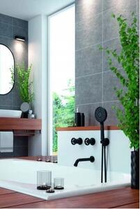 Laveo Muro, podomietková sprchová súprava s vaňovou výlevkou, čierna matná, LAV-BAU_711P