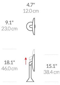 Kozmetické zrkadlo s osvetlením/zväčšovacie (5x) ø 20 cm Sensor – simplehuman