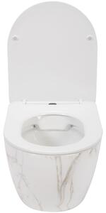 Rea CARLOS Aiax - závesná WC misa Rimless 49x37 s pomaly-padajúcim sedátkom, biela, REA-C6385