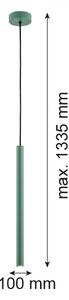 Argon 8333 - LED Luster na lanku RIO LED/4,2W/230V 3000K zelená