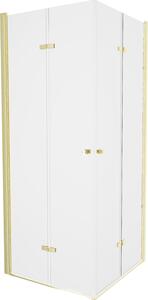 MEXEN - Lima Duo sprchovací kút, dvere skladacie 100 x 90 cm, transparentné, zlatá - 856-100-090-50-00-02