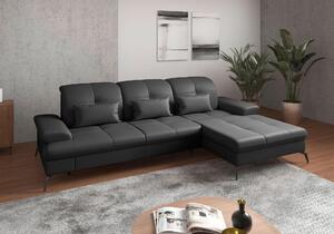 ROHOVÁ SEDAČKA, koža, čierna Sit & More - Sedačky, Online Only