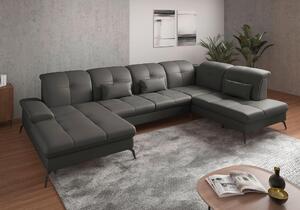 SEDACIA SÚPRAVA, textil, koža, antracitová Sit & More - Sedačky, Online Only
