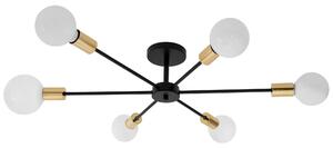 Toolight - Lampa spider-6 APP501-6C, čierna-zlatá, OSW-01100