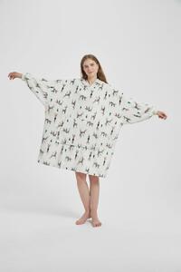 020 Deka s rukávmi HOODIE XMAS DEER