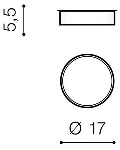 Moderné LED stropné svietidlo Monza 2 R 17 biele 3000K – Biela