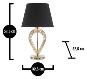 Čierna stolová lampa Mauro Ferretti Maxt, ø 32,5 cm