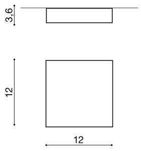 LED bodové svetlo Falco 12 3000K biele – Biela