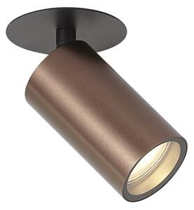Moderné zapustené bodové svietidlo tmavý bronz GU10 50mm IP44 - Chels