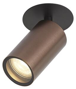 Moderné zapustené bodové svietidlo tmavý bronz GU10 50mm IP44 - Chels