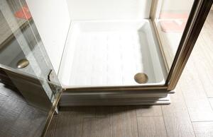 Kerasan, RETRO keramická sprchová vanička, štvorec 90x90x20cm, 133801
