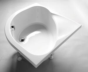 Polysan SELMA hlboká sprchová vanička, štvrťkruh 90x90x30cm, R550, biela