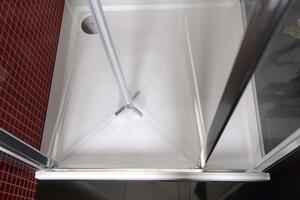 Polysan LUCIS LINE skladacie sprchové dvere 900mm, číre sklo