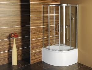 Polysan SELMA hlboká sprchová vanička, štvrťkruh 90x90x30cm, R550, biela