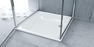 Aqualine, Smaltovaná sprchovacia vanička, štvorec 70x70x12cm, biela, PD70X70