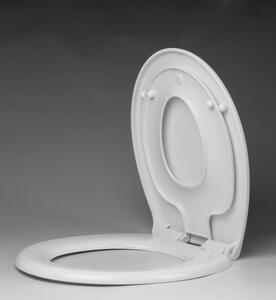 Aqualine, Detské WC sedátko integrované do klasického WC sedátka, Soft Close, biela, FS125