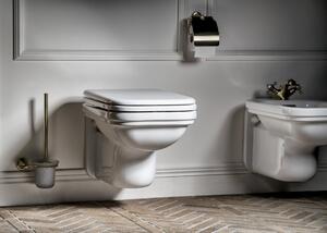 Kerasan WALDORF WC sedátko Soft Close, biela/bronz