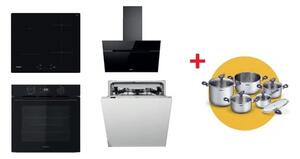 Rúra Whirlpool OMK58CU1SB + indukčná varná doska WSQ7360NE + odsávač pár WHVP62FLTSK + umývačka riadu WIC3C26F