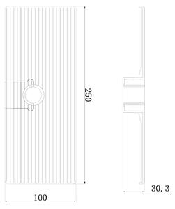Sapho, Posuvná polička pre tyče a sprchové stĺpy, ABS/chróm, SK111