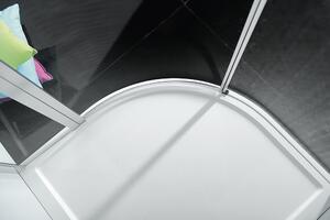 Polysan ZOOM LINE štvrťkruhová sprchová zástena 900x900mm, číre sklo, ľavá