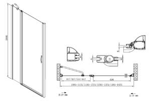 Gelco, ONE sprchové dvere do niky 1100 mm, číre sklo, GO4411D