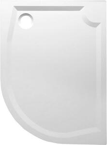 Gelco, RIVA sprchová vanička z liateho mramoru, štvrťkruh 100x80cm, ľavý, GR10080L