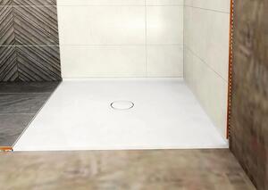 Polysan, MIRAI sprchová vanička z liateho mramoru štvorec 90x90x1,8cm, biela, 73165