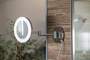 Sapho Kozmetické zrkadlo s LED osvetlením, okrúhle, chróm