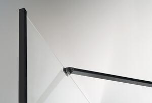 Polysan, ZOOM LINE BLACK štvrťkruhová sprchová zástena 900x900mm, číre sklo, ľavá, ZL2615BL