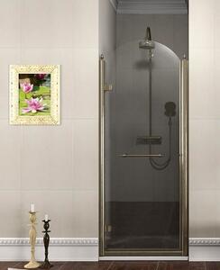 Gelco ANTIQUE sprchové dvere otočné, 800mm, ľavé, ČÍRE sklo, bronz, svetlý odtieň