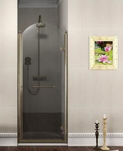 Gelco ANTIQUE sprchové dvere otočné, 800mm, pravé, ČÍRE sklo, bronz