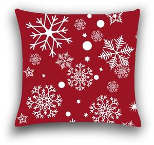 Obliečka na vankúš z mikrovlákna SNOWFALL 45x45 cm, červená