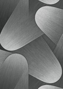 DIMEX | Vliesová tapeta na stenu WPE-902303 | 0,53 x 10,05 m | šedá, metalická