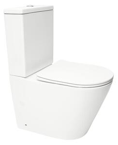 WC kombi kombinovaný SAT Infinitio biela matná mat Vario SATINF031VPSNWM