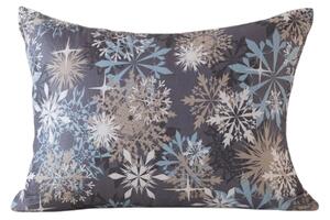 Obliečka na vankúš z mikrovlákna SNOWFLAKE 70x90 cm, modrosivý