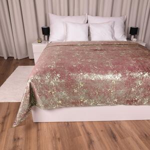 Biante Zamatový prehoz na posteľ Isabela IBL-013 Gold Design staroružový 140x200 cm