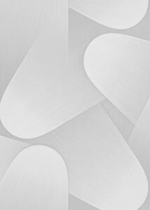 DIMEX | Vliesová tapeta na stenu WPE-902305 | 0,53 x 10,05 m | biela, krémová, šedá, metalická