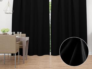 Biante Zamatový záves Velvet Prémium SVP-041 Čierny - šírka 135 cm 135x160 cm