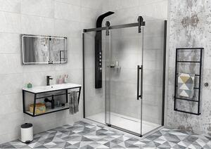 Gelco, VOLCANO BLACK sprchové dvere 1400 mm, číre sklo, GV1414