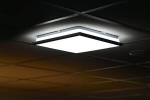 Sapho SILVER stropné LED svietidlo 28x28cm, 10W, 230V, denná biela, chróm