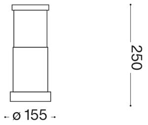 Ideal Lux - Vonkajšie svietidlo TRONCO 1xE27/42W/230V 25 cm IP65 antracit