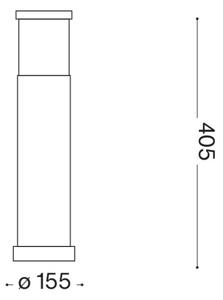 Ideal Lux - Vonkajšie svietidlo TRONCO 1xE27/42W/230V 40 cm IP65 hnedá