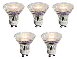 Sada 5 GU10 50mm LED žiaroviek číra 3,5W 330 lm 3000K