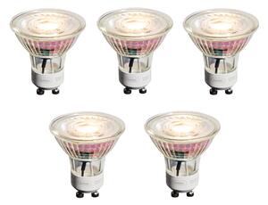 Sada 5 stmievateľných LED žiaroviek GU10 50 mm číra 4,9 W 450 lm 2700 K