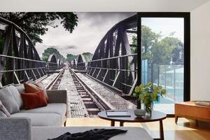 Samolepiaca vliesová fototapeta Kovový most River Kwai 375 x 250 cm