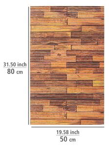 Hnedá plastová kúpeľňová predložka 50x80 cm Lambris – Wenko
