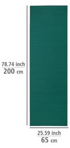 Tmavozelená plastová kúpeľňová predložka 65x200 cm Petrol - Wenko