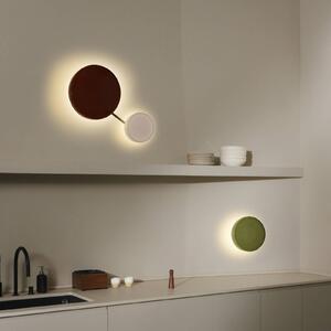 MARSET LED nástenné svetlo Caramel, opálová, Ø 22 cm, TRIAC, sklo, Biela / opálová, Obývacia izba / jedáleň, Sklo, Dizajn, Nástenné svietidlo